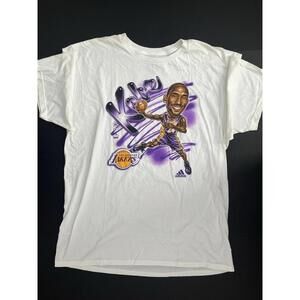 Kobe Bryant Rare Cartoon T-Shirt Los Angeles Lakers Mens Xl